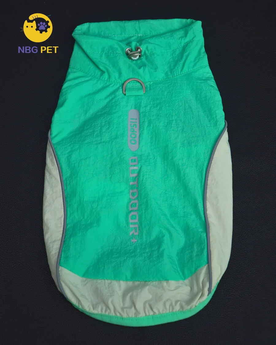 Green lightweight protective dog vest by NBG Pet