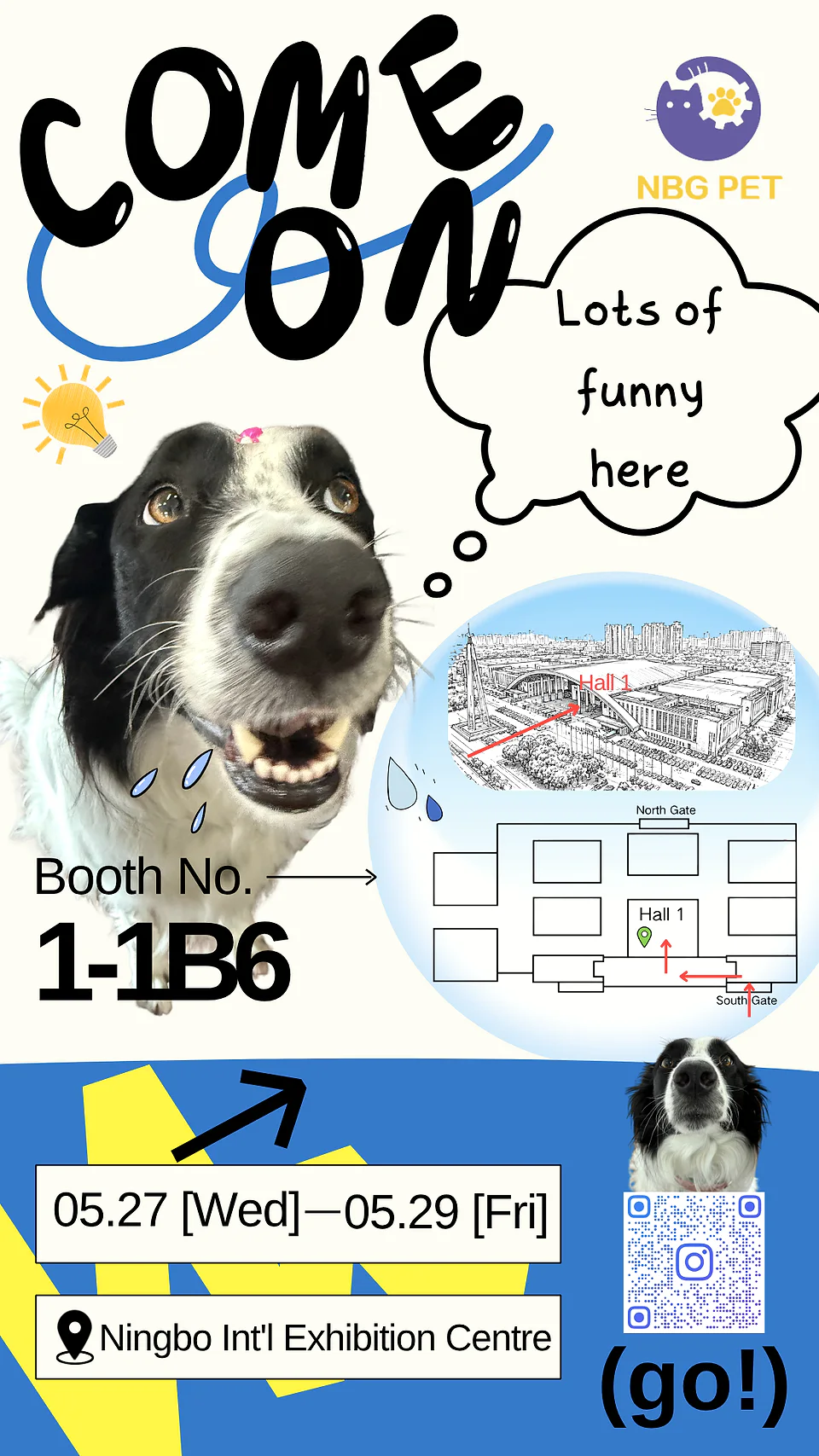 NBG PET trade show invitation poster for booth 1-1B6